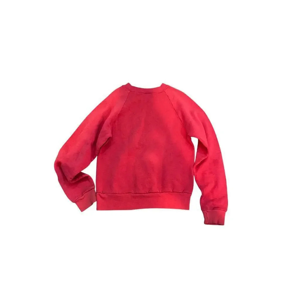 Jerzees Red Kid's Mickey Mouse Disney Crewneck Pullover Sweatshirt Size Medium